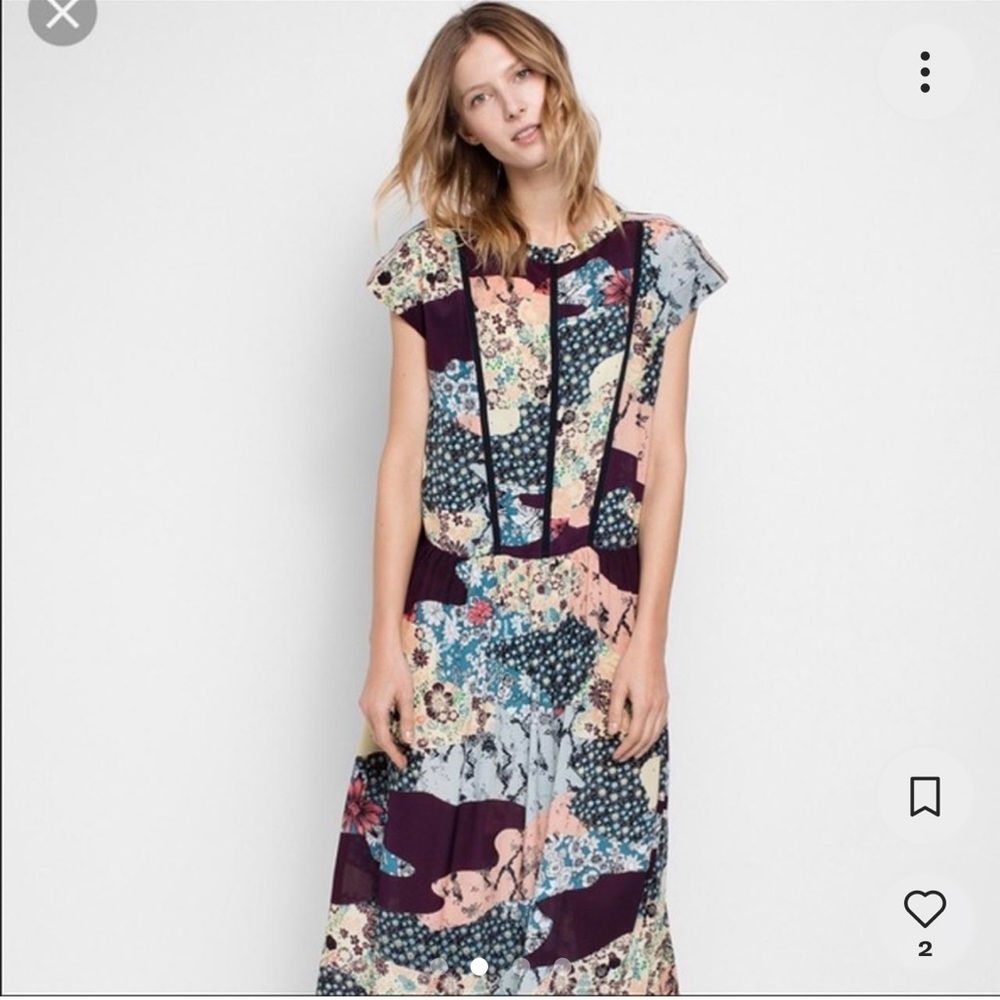 Zadig & Voltaire patchwork midi dress